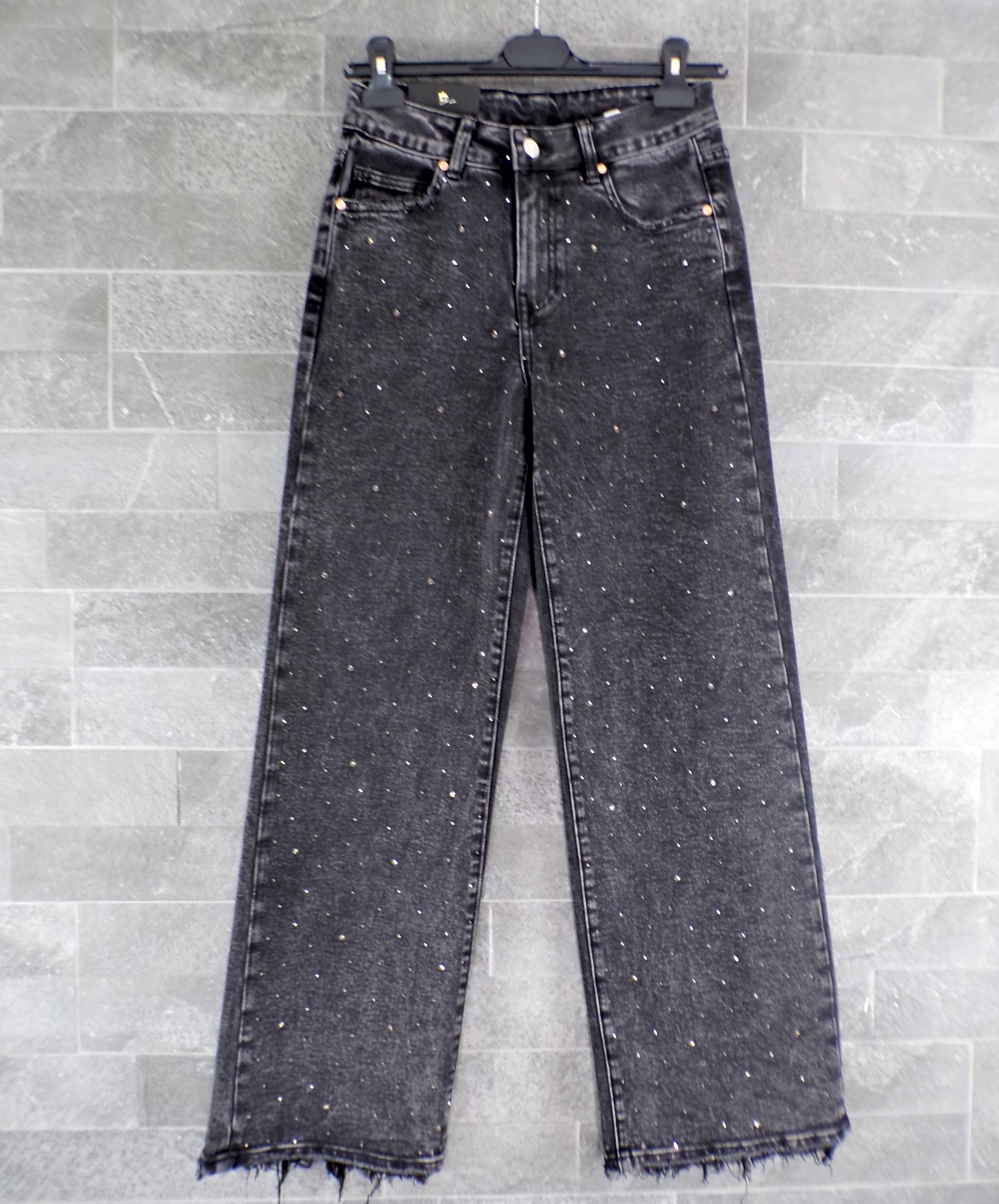 Jeans neri con strass Libre Boutique